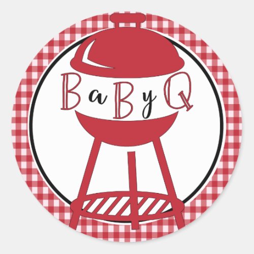 BBQ Baby Shower Stickers 