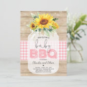 BBQ Baby Shower Sunflower Baby Q Couples Shower Invitation (Standing Front)