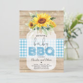 BBQ Baby Shower Sunflower Baby Q Couples Shower Invitation (Standing Front)