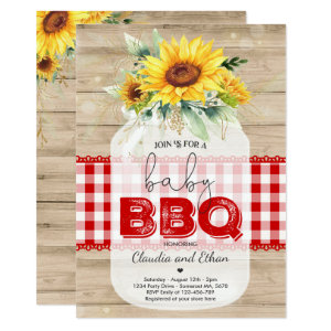 BBQ Baby Shower Sunflower Baby Q Couples Shower Invitation