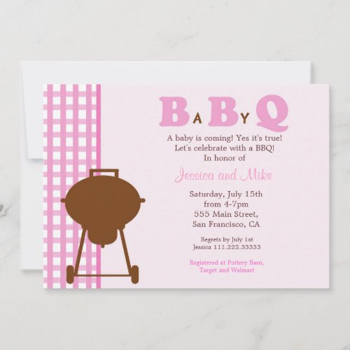 BBQ BaByQ Baby Shower Invitation