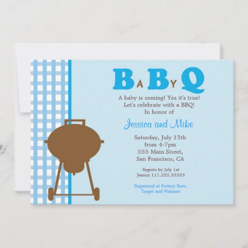 BBQ BaByQ Baby Shower Invitation