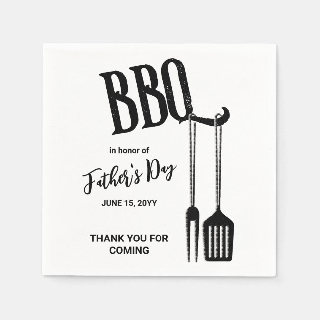 BBQ Backyard Party Napkins (Front)