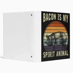 BBQ Bacon Is My Spirit Animal BBQ 3 Ring Binder