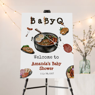 BBQ Barbecue Backyard Party Baby Shower BabyQ Foam Board