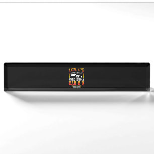 BBQ Barbecue Bbq Joke Gift Grill Master Chef Desk Name Plate