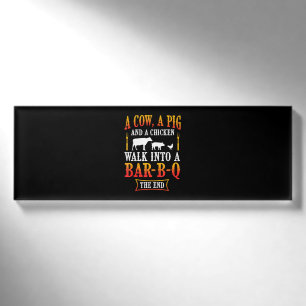 BBQ Barbecue Bbq Joke Gift Grill Master Chef Name Tag
