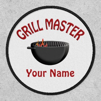Bbq Barbecue Grill Master Patch by windyone at Zazzle