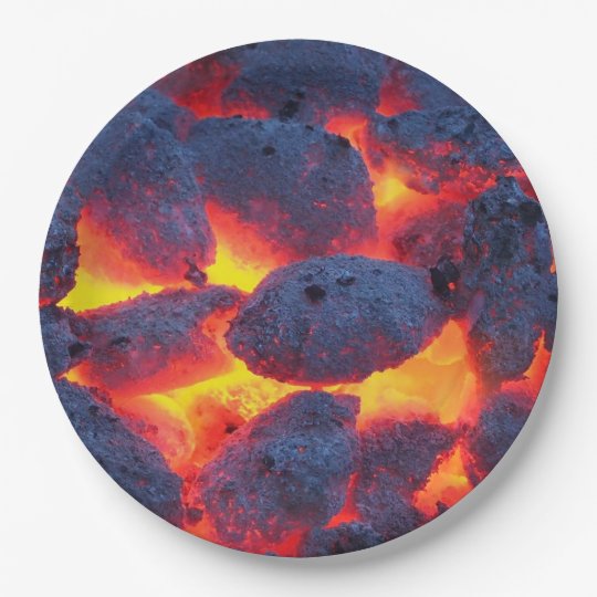 BBQ Barbecue Hot Coals Disposable Paper Plates