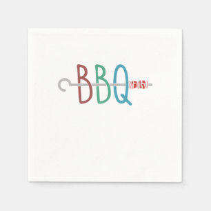 Bbq Barbecue Party Its Grill Time Napkins