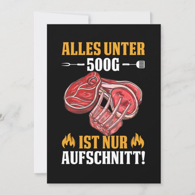 BBQ Barbecue Steak Grill Grillchef Chef Gift Invitation (Front)