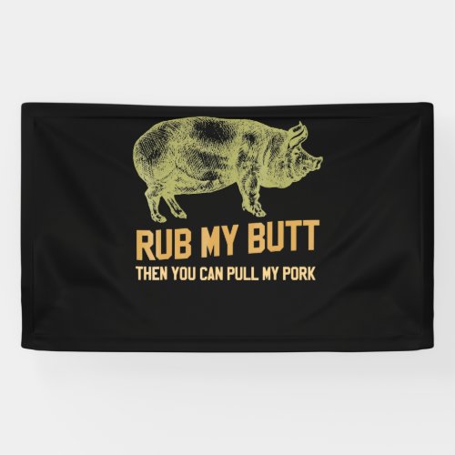 BBQ  BBQ Grill Pig Funny Pork Id Smoke That Roast Banner