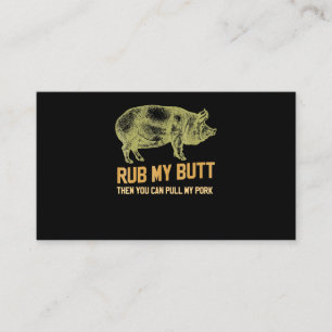 BBQ   BBQ Grill Pig Funny Pork Id Smoke That Roast Business Card