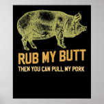Bbq | Bbq Grill Pig Funny Pork Id Smoke That Roast Poster at Zazzle