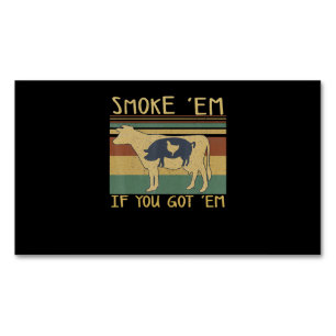BBQ   BBQ Grilling Funny Meat Smoker Foodie Lover Business Card Magnet