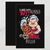 BBQ|BBQ Grillmaster Like Butt Rubbed & Pork Pulled (Front/Back)