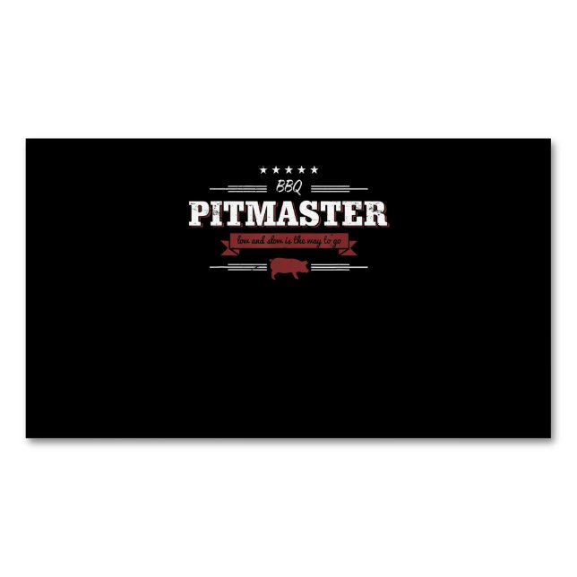 BBQ | BBQ Pitmaster Low And Slow Is Way To Funny Business Card Magnet (Front)