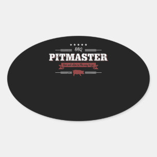 BBQ   BBQ Pitmaster Low And Slow Is Way To Funny Oval Sticker