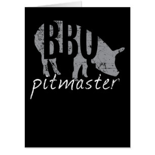 BBQ BBQ Pitmaster Pig Grilling Grill Fars Day Card