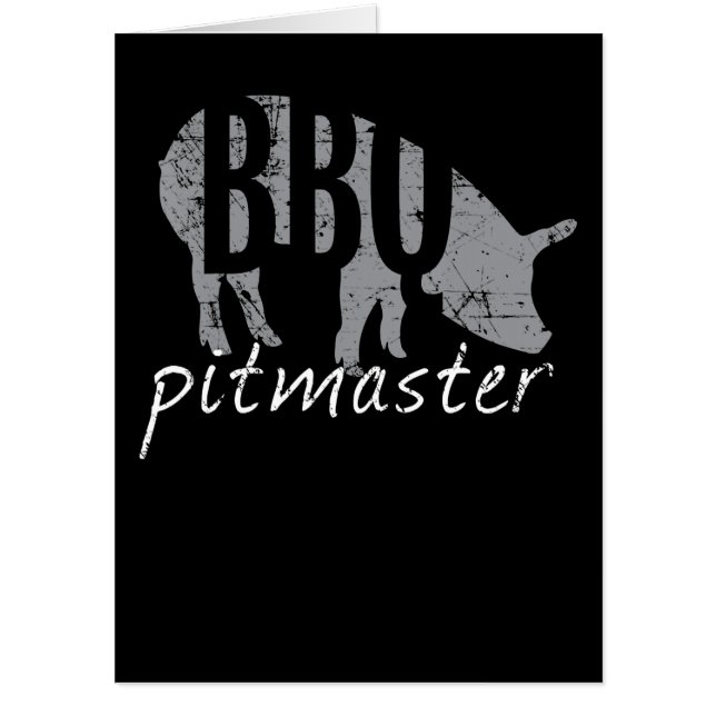 BBQ | BBQ Pitmaster Pig Grilling Grill Fars Day Card (Front)