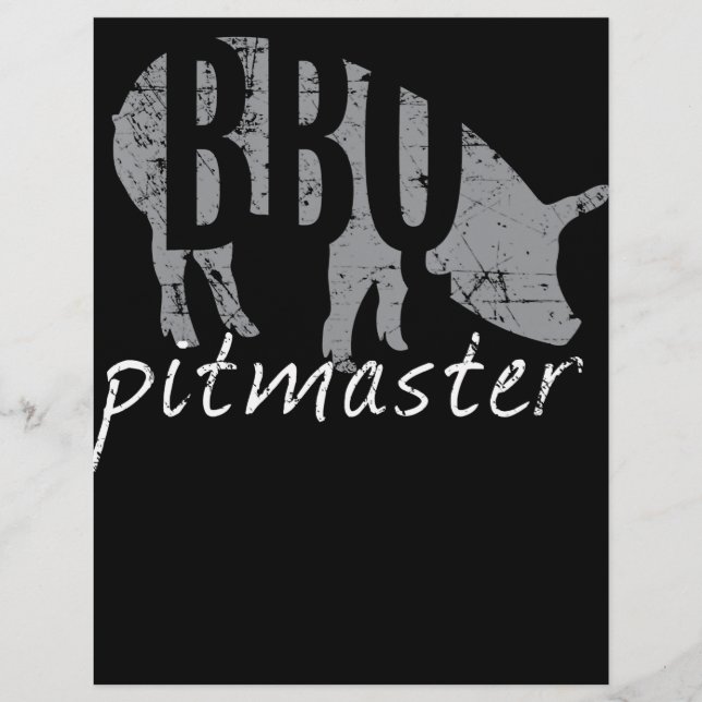 BBQ | BBQ Pitmaster Pig Grilling Grill Fars Day Flyer (Front)