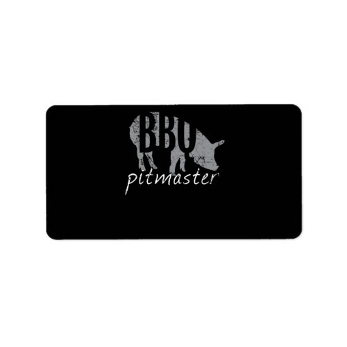BBQ  BBQ Pitmaster Pig Grilling Grill Fars Day Label