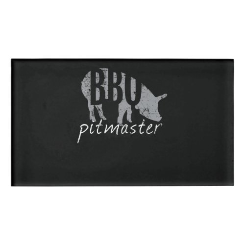BBQ  BBQ Pitmaster Pig Grilling Grill Fars Day Name Tag
