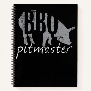 BBQ   BBQ Pitmaster Pig Grilling Grill Fars Day Notebook