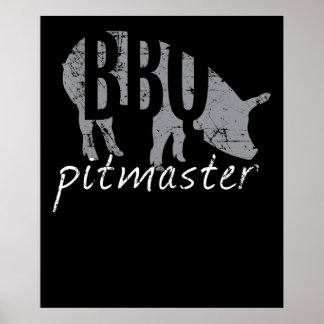 BBQ | BBQ Pitmaster Pig Grilling Grill Fars Day Poster