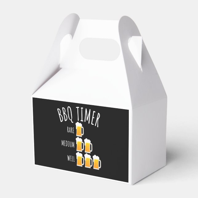 BBQ | BBQ Timer Beer Drinking Funny Grilling Favor Boxes (Front Side)
