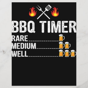 BBQ BBQ Timer Drinking Grilling Grill Beer Flyer