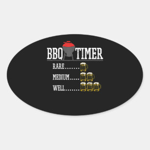 funy vintage bbq timer with beer timer for grilling meat beef pork