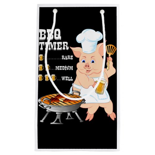 BBQ  BBQ Timer Pig Grill Barbecue Beer Lover Men Small Gift Bag