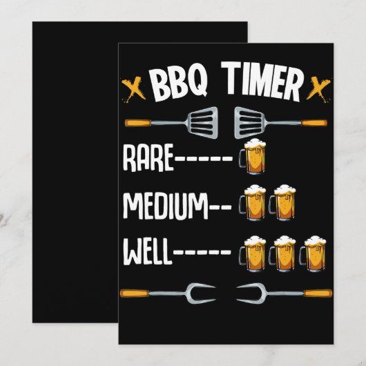 BBQ | BBQ Timer Rare Medium Well Beer Drinker (Front/Back)
