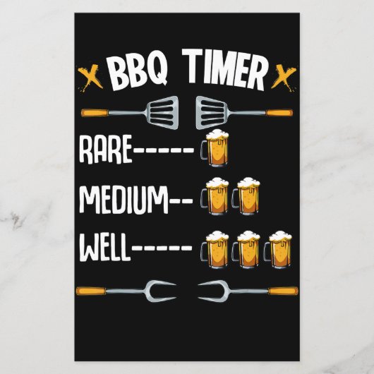 BBQ | BBQ Timer Rare Medium Well Beer Drinker (Front)
