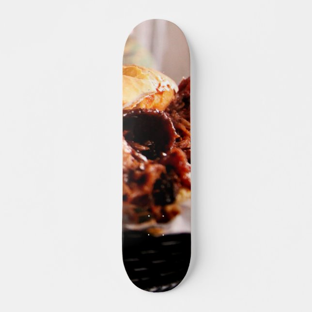 BBQ Beef Brisket Sandwich Skateboard Deck (Front)