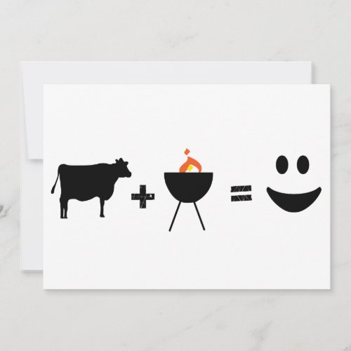 BBQ Beef Happy Custom Invitation