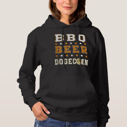 BBQ Beer Dogecoin Gift Cryptocurrency  Doge Hoodie