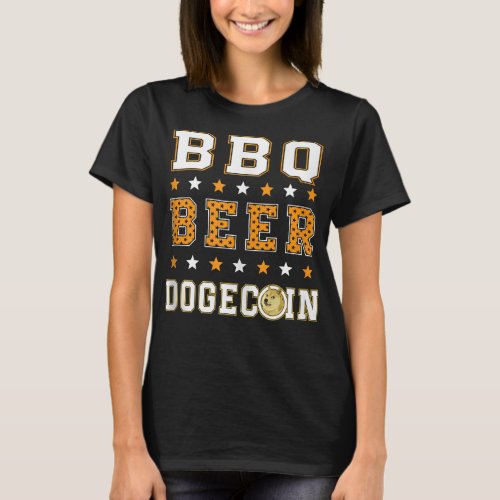 BBQ Beer Dogecoin Gift Cryptocurrency  Doge T_Shirt