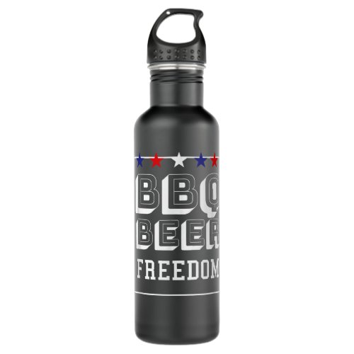 BBQ Beer Freedom  BBQ Beer Freedom Stainless Steel Water Bottle