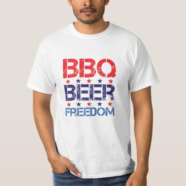 Bbq Beer Freedom T-Shirt, BBQ Lover, Elertion 2020 T-Shirt (Front)