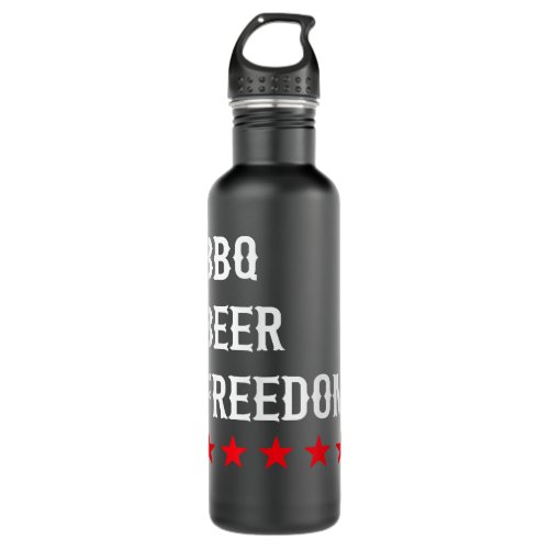 BBQ Beer Freedomrump 2020 USA Elections Political  Stainless Steel Water Bottle