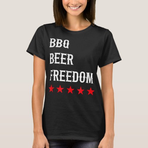 BBQ Beer Freedomrump 2020 USA Elections Political  T_Shirt