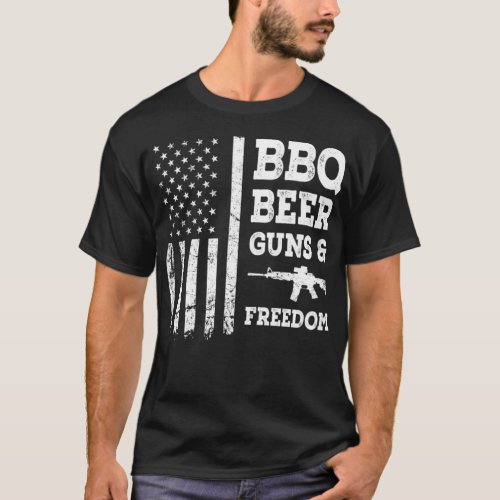 BBQ Beer Guns And Freedom Essential T_Shirt