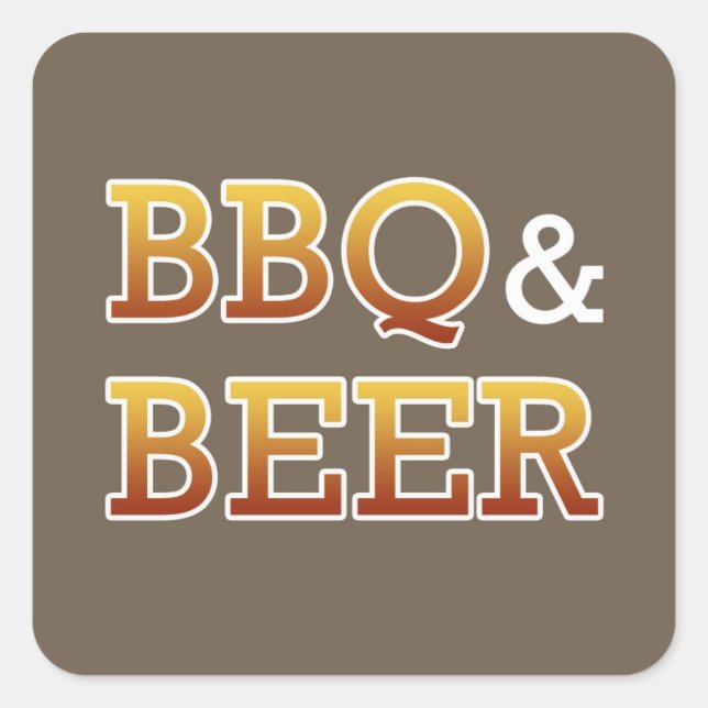 BBQ & Beer Sticker (Front)