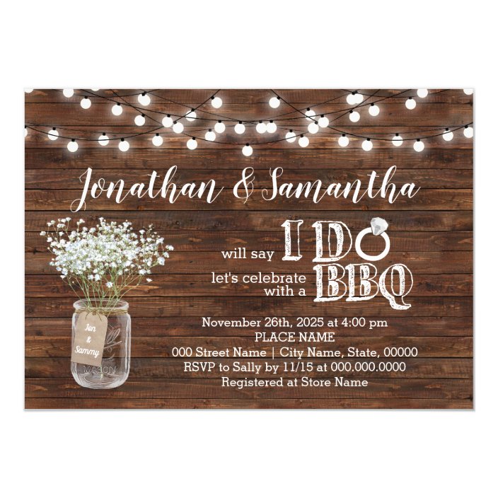 Bbq Before I Do S Shower Country Chic Invitation Zazzle S Shower Country Chic Invitation