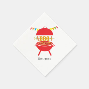 bbq birthday party, barbecue, bbq grill, napkins