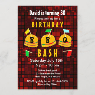 BBQ Birthday Party Invitation