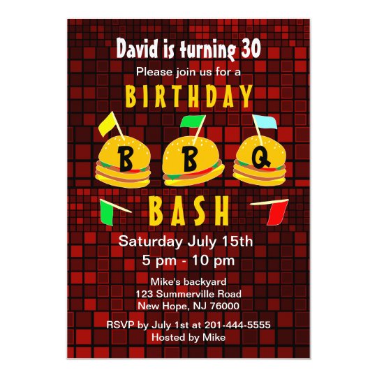 BBQ Birthday Party Invitation | Zazzle.com