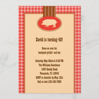 BBQ Birthday Party Invitation